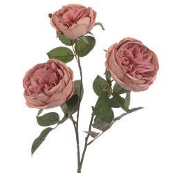 Eco Artificial Cabbage Rose Spray Pink 70cm - R049 KK3