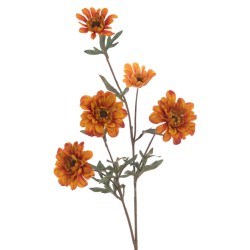 Eco Artificial Chrysanthemum Spray Orange 75cm - D064 