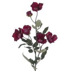 Eco Artificial Dog Rose Spray Burgundy 69cm - R070 KK2