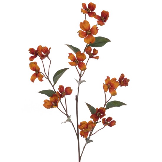 Eco Artificial Dogwood Spray Orange 93cm - D041 D2