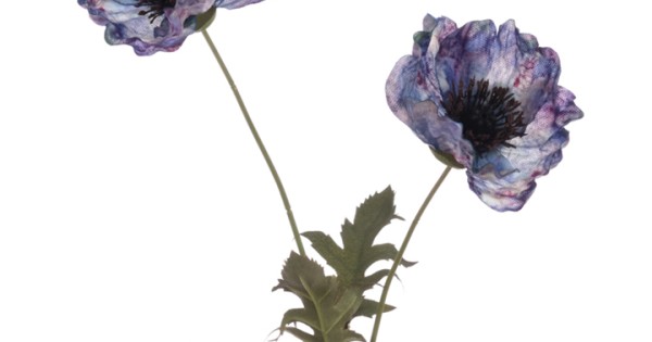 Eco Artificial Poppies Blue 69cm 