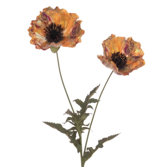 Eco Artificial Poppies Gold 69cm - P063 KK1