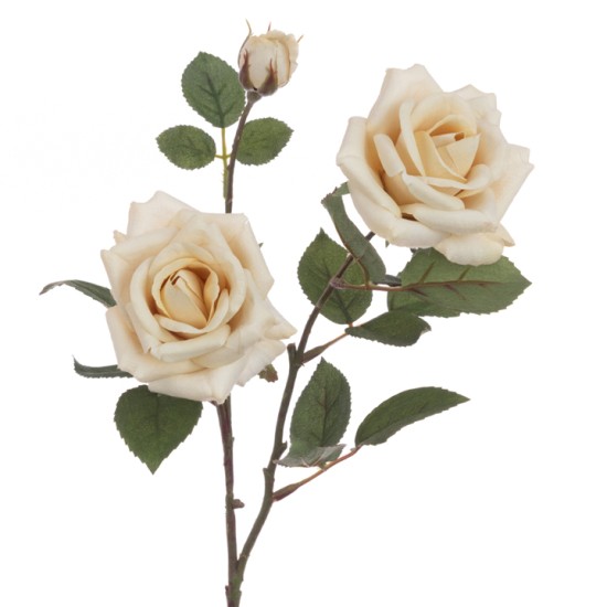 Eco Artificial Rose Spray Cappuccino 70cm - R066 LL4