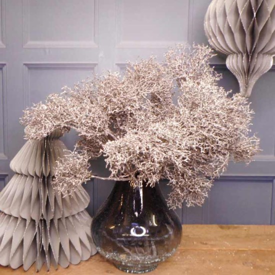 Blue Crackle Glass Flower Vase 20cm *SECONDS* - GL093 9E