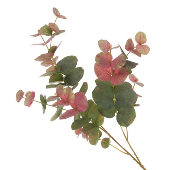 Faux Blush Eucalyptus Stem Green Pink 90cm - EUC031 AA1