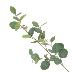 Faux Eucalyptus Stem Green with Berries 76cm - EUC001 F3