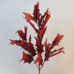 Faux Dried Artificial Oak Leaves Spray Red 91cm - OAK005 GG3