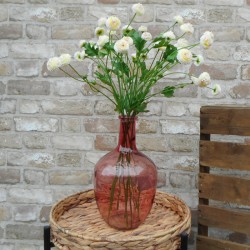 Large Glass Bottle Flower Vase Dusky Pink 29cm - GL015 11C