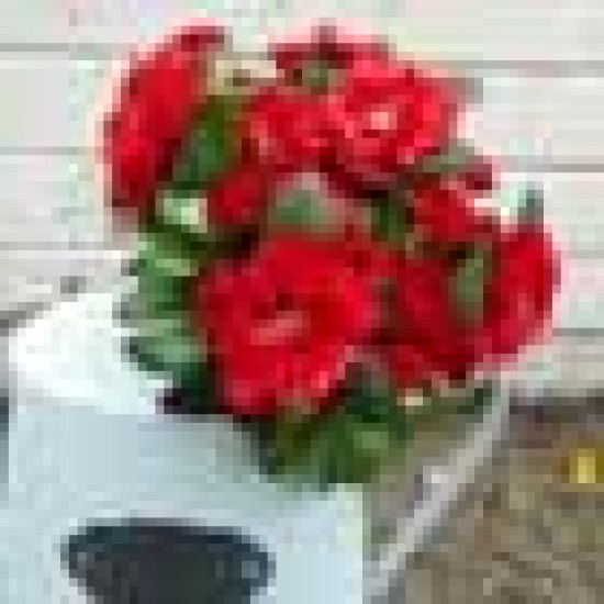Artificial Azalea Plants Red 36cm - A150 B4