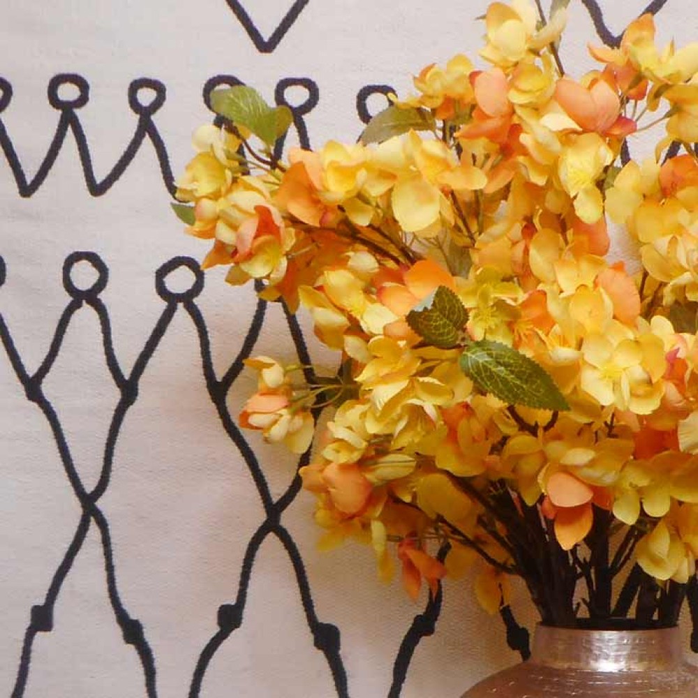 Artificial Cherry Blossom Branch Yellow Flowers 77cm Artificial Flowers