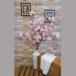 Artificial Peach Blossom Branch Pink 130cm - B007 A1