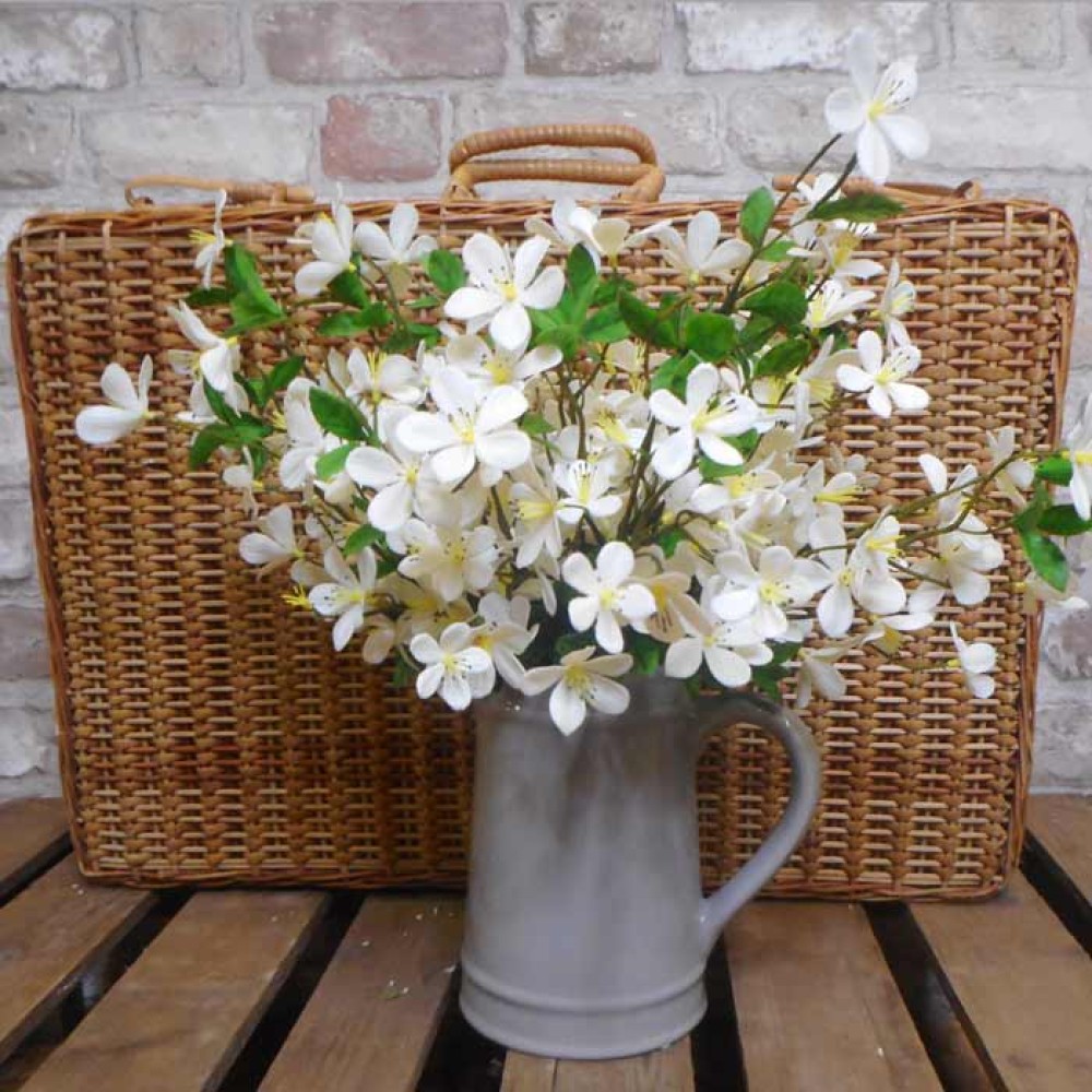 Artificial Plum Blossom Cream 31cm Artificial Flowers