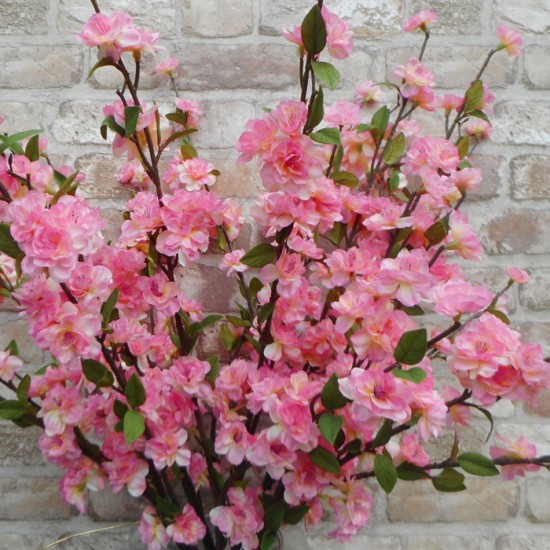 Artificial Cherry Blossom Branch Mid Pink 89cm - B019