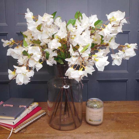 Artificial Bougainvillea Ivory 65cm - B077 B2