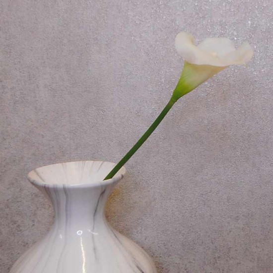 Artificial Calla Lilies Real Touch Medium Cream 66cm - C157 D3