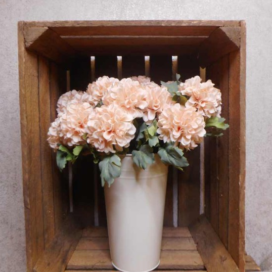 Artificial Ball Chrysanthemum Bunch Apricot 43cm - C029 EE1