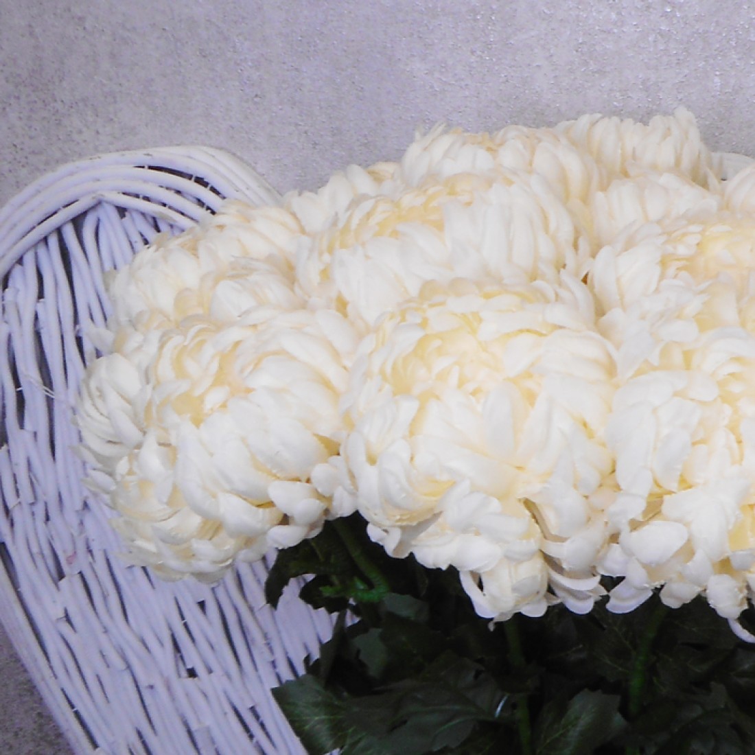 Artificial Bloom Chrysanthemums Cream 90cm Artificial Flowers