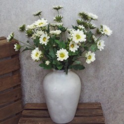 Artificial Spray Chrysanthemums White 69cm - G008 F3