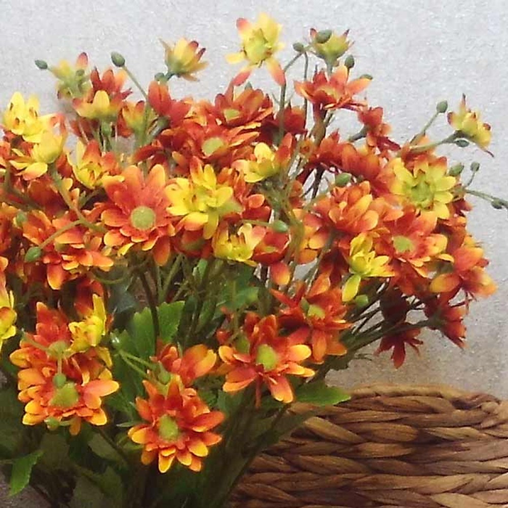 Artificial Daisy Stem Orange 56cm Artificial Flowers