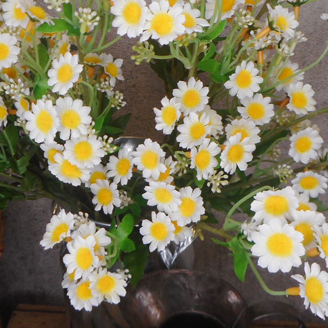 Mini Garden Daisies Stem 63cm Artificial Flowers