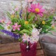 Small Artificial Daisy and Blossom Bundle Pink 23cm - D066 EE2
