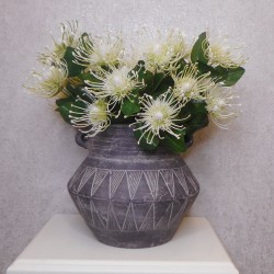 Artificial Leucospermum Protea Plant Cream 39cm - C084