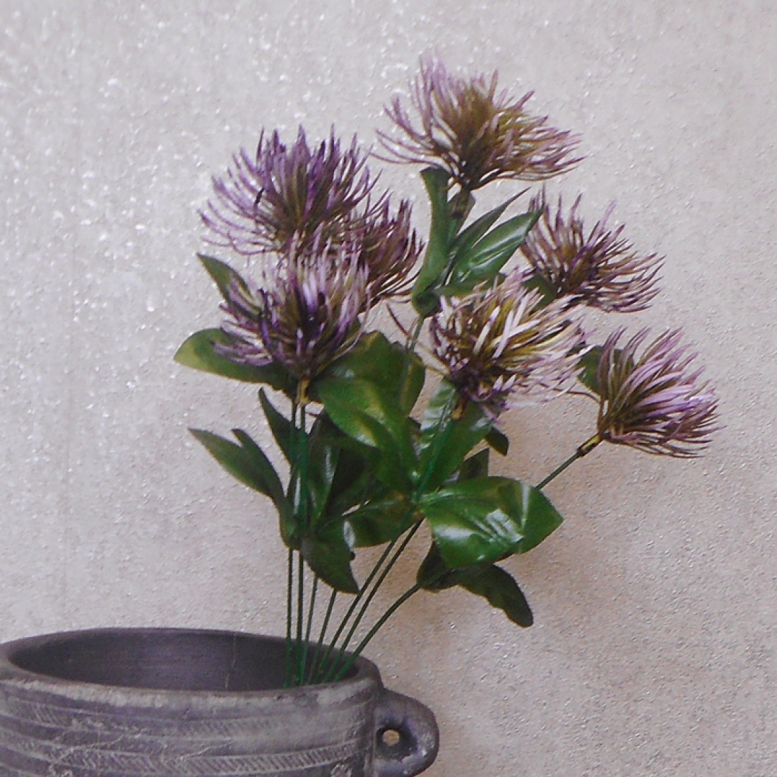 Artificial Pincushion Protea Plant Purple 40cm Artificial Flowers