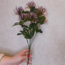 Artificial Pincushion Protea Plant Purple 40cm - L094 GG1
