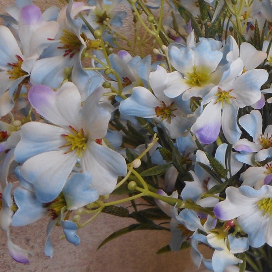 Flax Flowers Blue 48cm - F067 E3