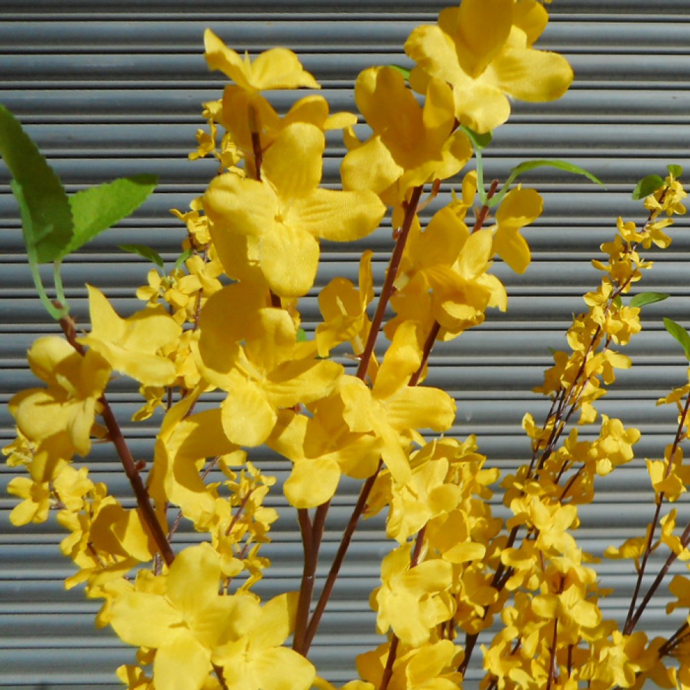 Artificial Forsythia Branch Yellow 113cm Artificial Flowers