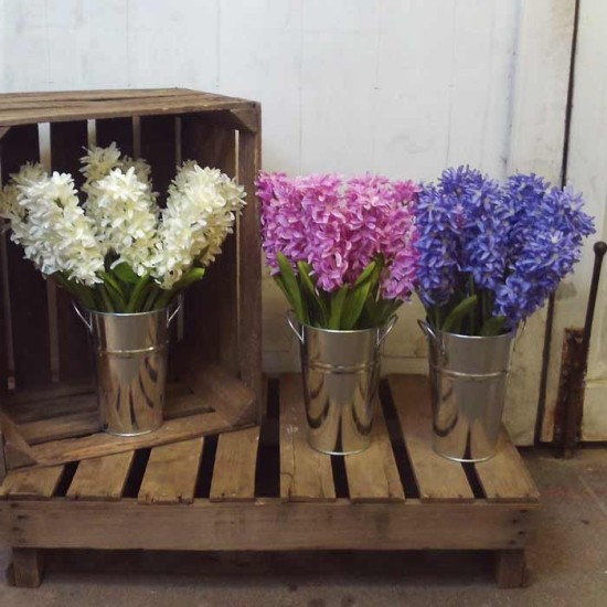 Artificial Hyacinth Plants Pink 43cm - H045 GS2C