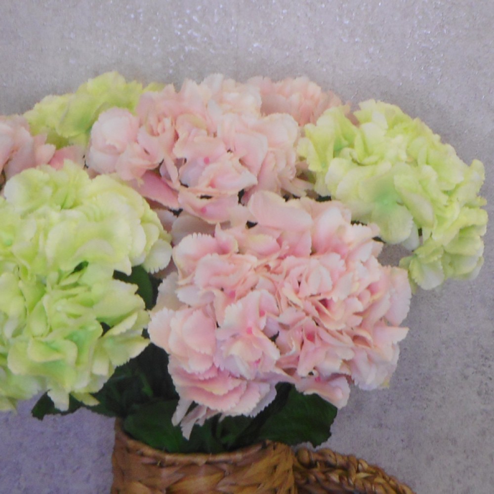 Artificial Hydrangeas Candy Crush Pink 71cm Artificial Flowers