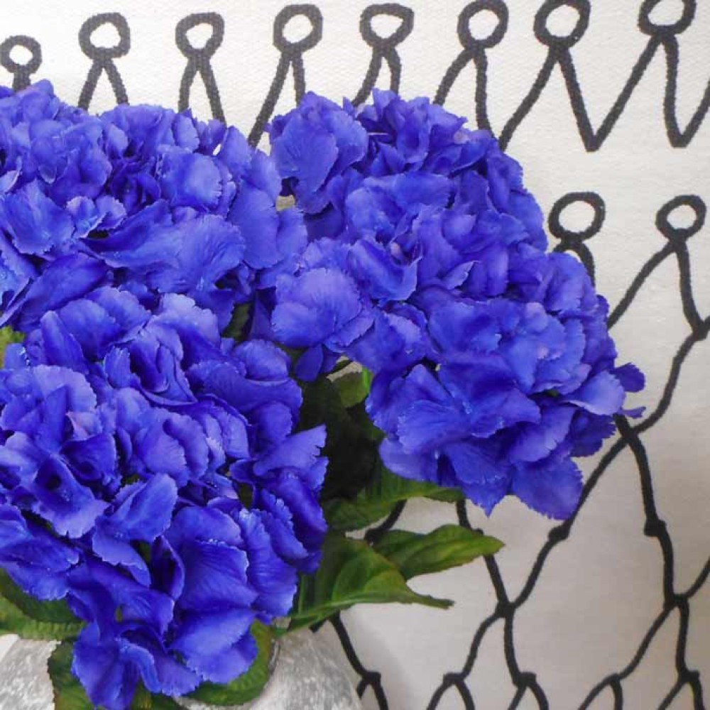 Galaxy Hydrangea Dark Blue 71cm Artificial Flowers