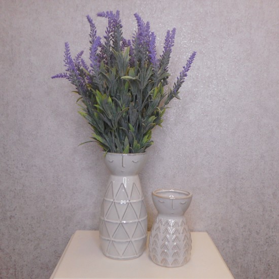 Abby Face Vase Grey 25cm - VS011 2C