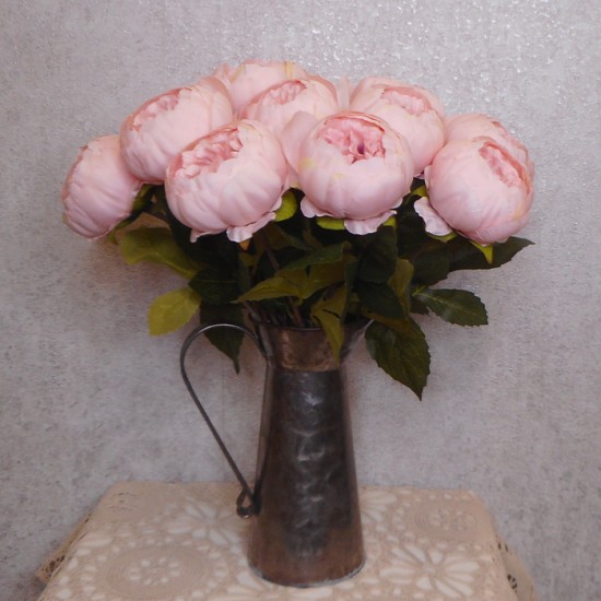 Artificial Peony Pink 42cm - P067 