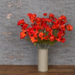 Orange Silk Poppies 64cm - P063 BX21