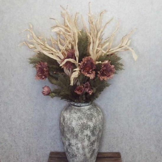 Artificial Pampas Olive Green 89cm | Faux Dried Flowers - A071 J1