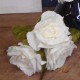 Artificial English Roses Bundle Cream Ivory 24cm - R455 KK3