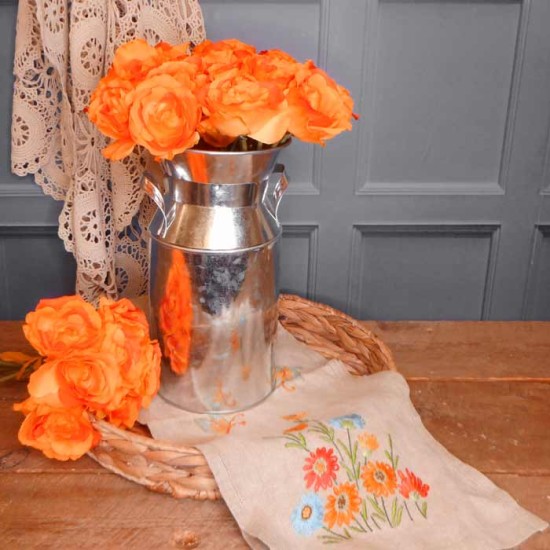 Artificial Roses Bunch Orange 26cm - R139 GG1