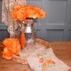 Artificial Roses Bunch Orange 26cm - R139 GG1