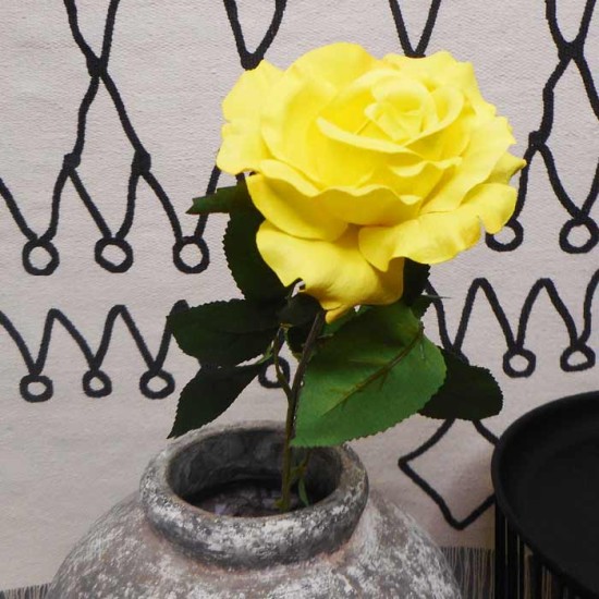 Artificial Premium Roses High Yellow 68cm - R532 S2