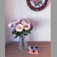 Artificial Cabbage Roses Pink 41cm - R278 U4