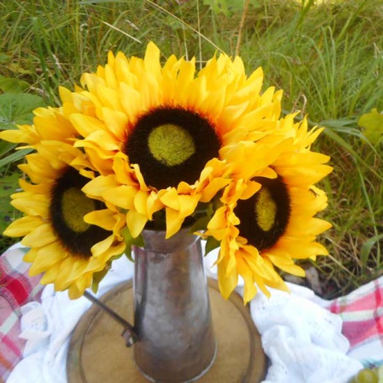 Artificial Sunflowers Bouquet 31cm - S070 KK2