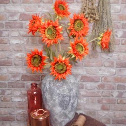 Artificial Sunflowers Orange 80cm - S031 Q4