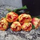 Artificial Bicolour Tulips Bouquet Yellow Orange 40cm - T006 Q3