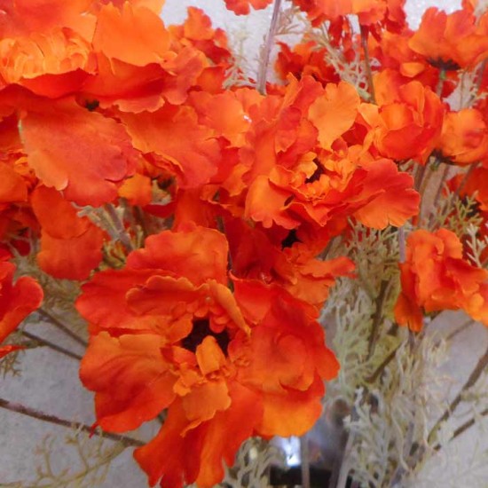 Artificial Wild Flowers Orange 61cm - W030 E2