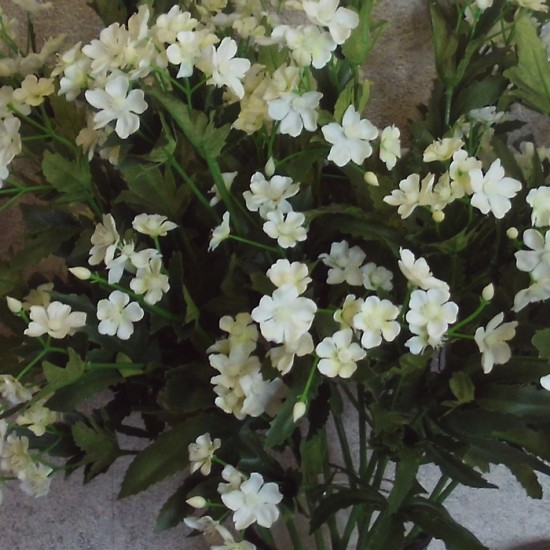 Artificial Wild Flowers White 66cm - W026  T2