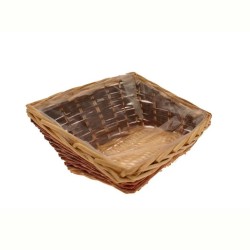 Rectangular Two Tone Wicker Basket Small 34cm - BKT036