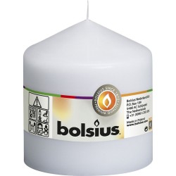 Bolsius Pillar Candles White 100mm by 98mm 66 Hours - CAN037