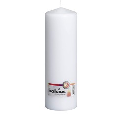Bolsius Pillar Candles White 250mm by 78mm 86 Hours - CAN039
